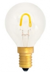 LED filament lamp E14, 0.6W drop shaped, clear