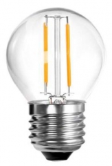 LED filament lamp E27 2W drop shaped clear