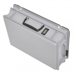 mobile electricity meter case MID with integrated 4-way power strip visible from the outside