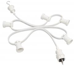 Illumination cord-sets E27, white, 13 m, 15 lamp holders