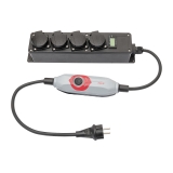 Mobile Stromzähler-Steckdosenleiste 4-fach MID mit Personenschutzschalter PRCD-S+