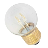 LED lamp E27, 1W drop shaped, clear warm opal