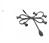 Illumination cord-sets E27, black, 50,5 m, 100 lamp holders