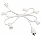 Illumination cord-sets E27, white, 13,50 m, 24 lamp holders